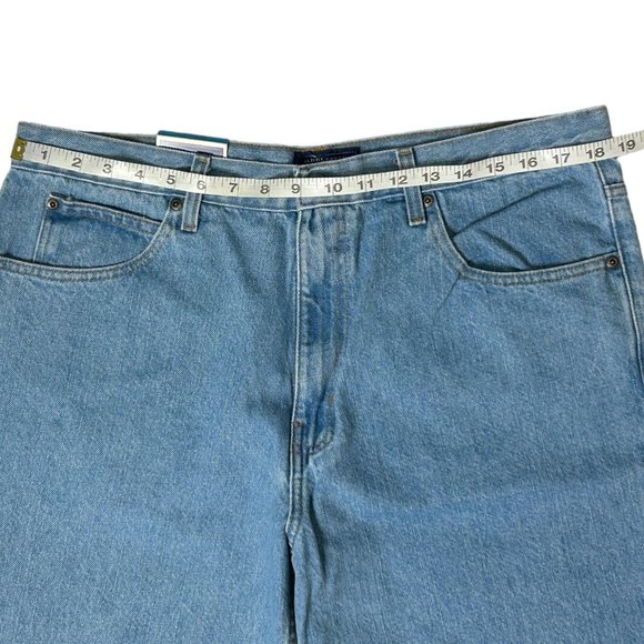 Saddlebred Mens 36x32 Straight Leg Classic Fit Denim Blue Jeans Pants - Picture 7 of 13